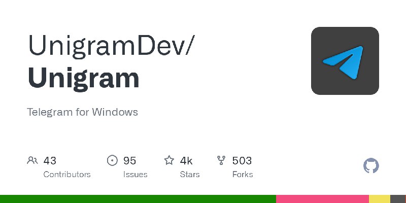 GitHub - UnigramDev/Unigram: Telegram for Windows