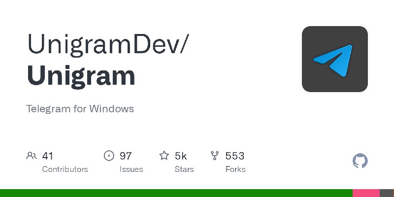GitHub - UnigramDev/Unigram: Telegram for Windows